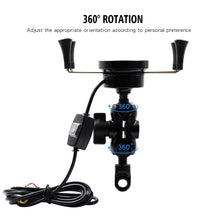 Load image into Gallery viewer, CS-878A1 Multi-function Motorcycle Wireless Wired Aluminum Alloy Mobile Phone Holder Charger, CS-878A1