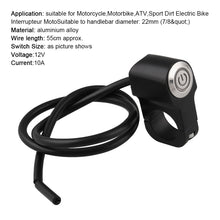 Load image into Gallery viewer, MB-BS001-R Motorcycle Motorcycle Switches 22mm Handlebar Mount Switch Headlight Hazard Brake Light Power Switch with Indicator Light