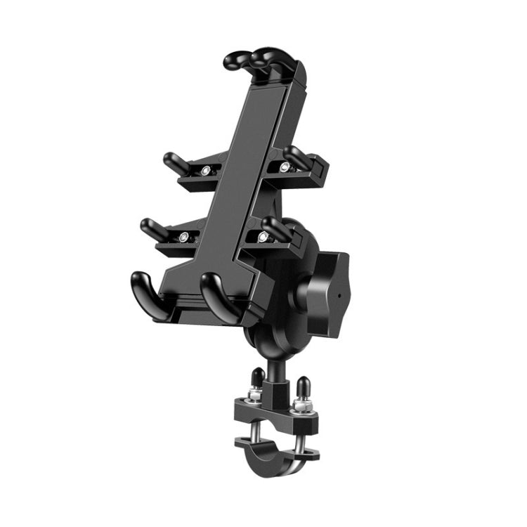 U-shaped Bolt Ball-Head Motorcycle Handlebar Multi-function Eight-jaw Aluminum Phone Navigation Holder Bracket, Width of Phone: 6.5-10.2cm  , U-shaped Bolt