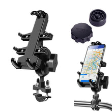 Load image into Gallery viewer, U-shaped Bolt Ball-Head Motorcycle Handlebar Multi-function Eight-jaw Aluminum Phone Navigation Holder Bracket with Anti-theft Knobs, U-shaped Bolt+Anti-theft Knobs