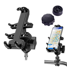 Load image into Gallery viewer, M10 Bolt Ball-Head Motorcycle Multi-function Eight-jaw Aluminum Phone Navigation Holder Bracket with Anti-theft Knobs, M10 Bolt+Anti-theft Knobs