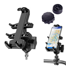 Load image into Gallery viewer, M8 Bolt Ball-Head Motorcycle Multi-function Eight-jaw Aluminum Phone Navigation Bracket with Anti-theft Knobs, M8 Bolt+Anti-theft Knobs