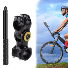 Load image into Gallery viewer, Motorcycle Bicycle Handlebar Fixture Mount Camera Bracket Adapter with Monopod Stand, Bicycle Handlebar Fixture Mount with Monopod
