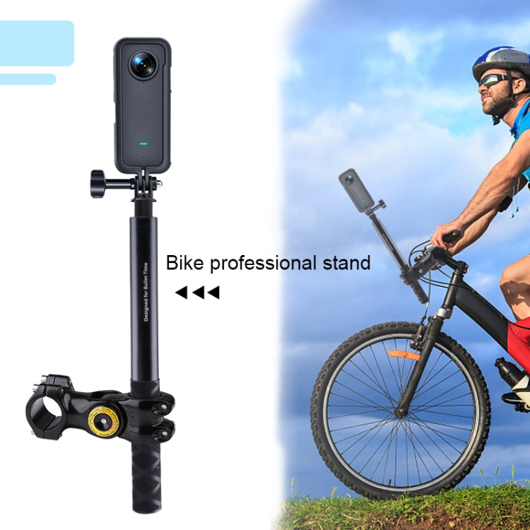 Motorcycle Bicycle Handlebar Fixture Mount Camera Bracket Adapter with Monopod Stand, Bicycle Handlebar Fixture Mount with Monopod