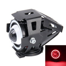 Load image into Gallery viewer, U7 10W 1000LM CREE LED Life Waterproof Headlamp Light with Angel Eyes Light for Motorcycle / SUV, DC 12V, U7 10W 1000LM Red Light, U7 10W 1000LM Blue Light