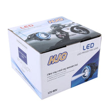 Load image into Gallery viewer, U7 10W 1000LM CREE LED Life Waterproof Headlamp Light with Angel Eyes Light for Motorcycle / SUV, DC 12V, U7 10W 1000LM Red Light, U7 10W 1000LM Blue Light