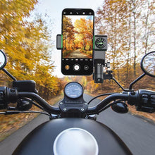 Load image into Gallery viewer, Motorcycle Spherical Compass Phone Holder, Rearview Mirror without Light, Rearview Mirror without Light (Black), Rearview Mirror without Light (Green)