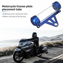 Load image into Gallery viewer, MP1001 Motorcycle Paper Car License Plate Placement Tube Waterproof Motorcycle Tax Tube Cylindrical Disc Paper Holder Air Vehicle License Plate Frame for Motorcycles, MP1001(Black), MP1001(Blue), MP1001(Red), MP1001(White)