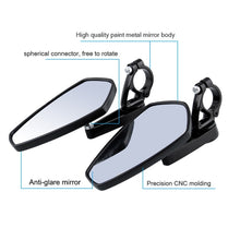 Load image into Gallery viewer, Universal 7 / 8 inch 22mm Modified Motorcycle Side Rearview Mirror, 7 / 8 inch 22mm (Blue), 7 / 8 inch 22mm (White)