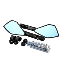 Load image into Gallery viewer, Modified Motorcycle Aluminium Alloy Rhombus Reflective Light Side Rearview Mirror