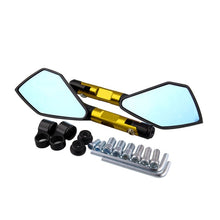 Load image into Gallery viewer, Modified Motorcycle Aluminium Alloy Rhombus Reflective Light Side Rearview Mirror