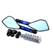 Load image into Gallery viewer, Modified Motorcycle Aluminium Alloy Rhombus Reflective Light Side Rearview Mirror