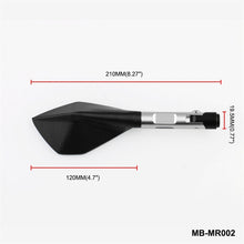 Load image into Gallery viewer, Modified Motorcycle Aluminium Alloy Rhombus Reflective Light Side Rearview Mirror