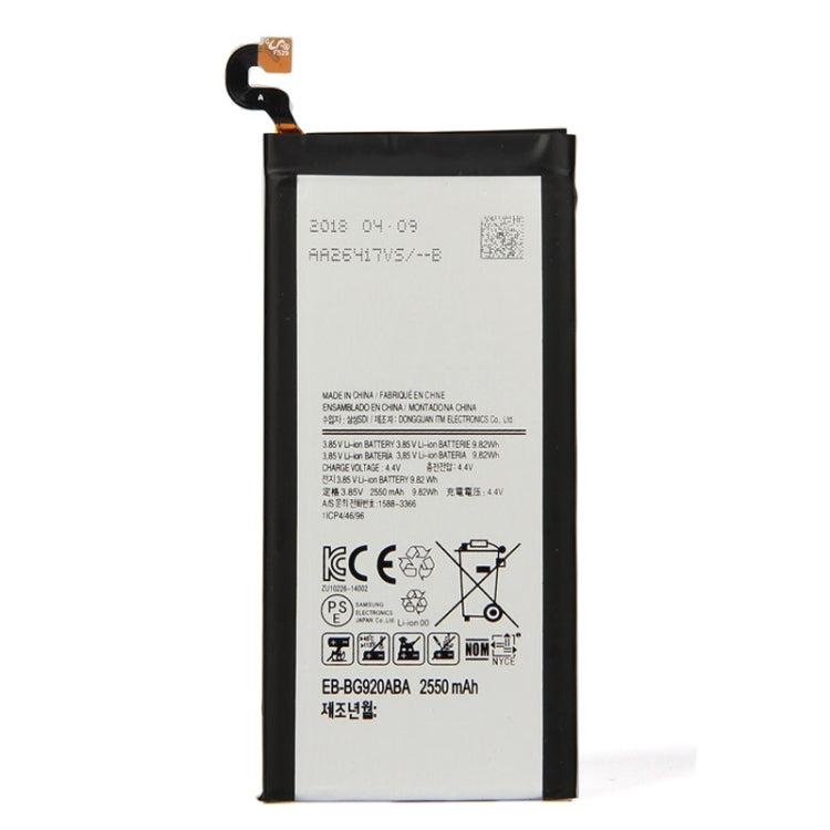 2550mAh Li-Polymer Battery for Samsung Galaxy S6 / G9200 / G9208 / G9209 / G920F / G920I / G920 / G920A