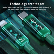 Load image into Gallery viewer, WK WDC-180 6A Pioneer Series USB to 8 Pin Transparent Fast Charge Data Cable, Length: 1m