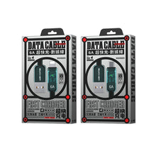 Load image into Gallery viewer, WK WDC-180 6A Pioneer Series USB to 8 Pin Transparent Fast Charge Data Cable, Length: 1m