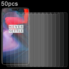 50 PCS 0.26mm 9H 2.5D Tempered Glass Film for OnePlus 6