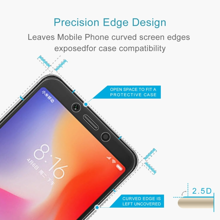 0.26mm 9H 2.5D Tempered Glass Film for Xiaomi Redmi 6