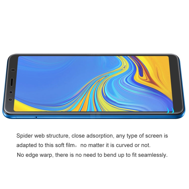 ENKAY Hat-Prince 0.1mm 3D Full Screen Protector Explosion-proof Hydrogel Film for Samsung Galaxy A7 (2018), TPU+TPE+PET Material
