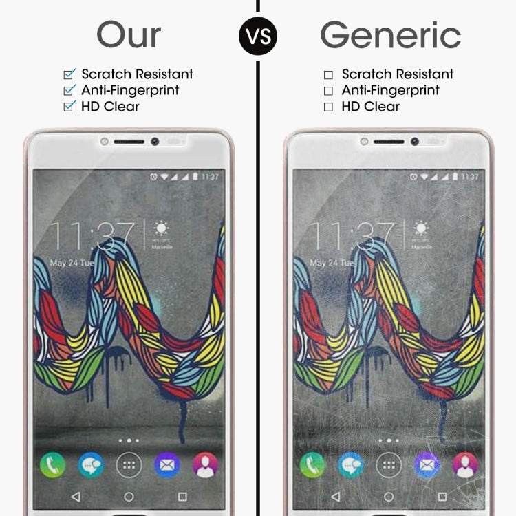 For Wiko U Feel Fab 0.26mm 9H Surface Hardness Explosion-proof Non-full Screen Tempered Glass Screen Film