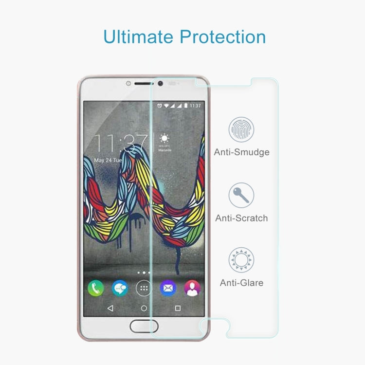 For Wiko U Feel Fab 0.26mm 9H Surface Hardness Explosion-proof Non-full Screen Tempered Glass Screen Film