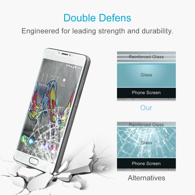 For Wiko U Feel Fab 0.26mm 9H Surface Hardness Explosion-proof Non-full Screen Tempered Glass Screen Film