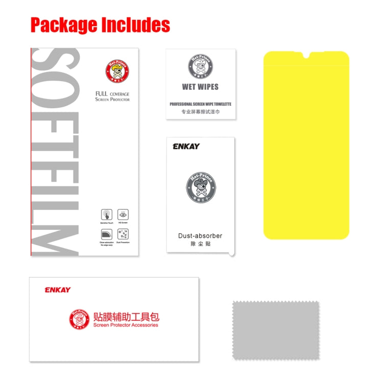 ENKAY Hat-Prince 0.1mm 3D Full Screen Protector Explosion-proof Hydrogel Film for Huawei P30