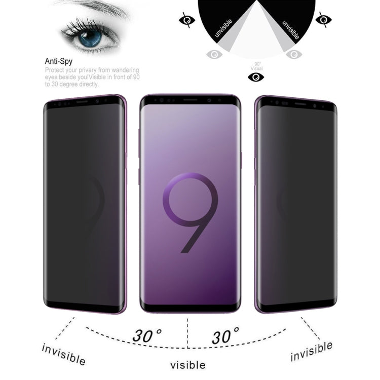 UV Full Cover Anti-spy Tempered Glass Film for Galaxy S9