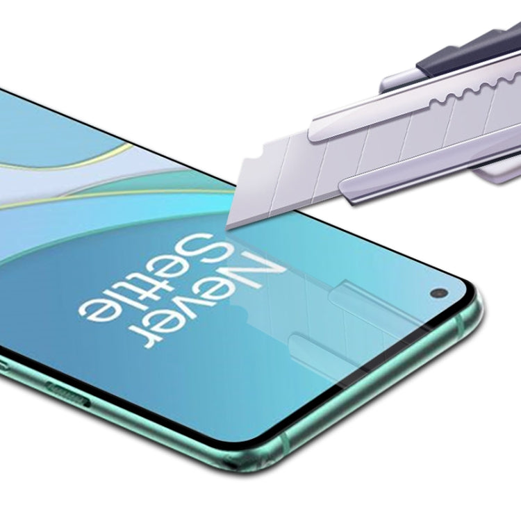 mocolo 0.33mm 9H 2.5D Full Glue Silk Print Tempered Glass Film for OnePlus 8T, Support Fingerprint Unlock