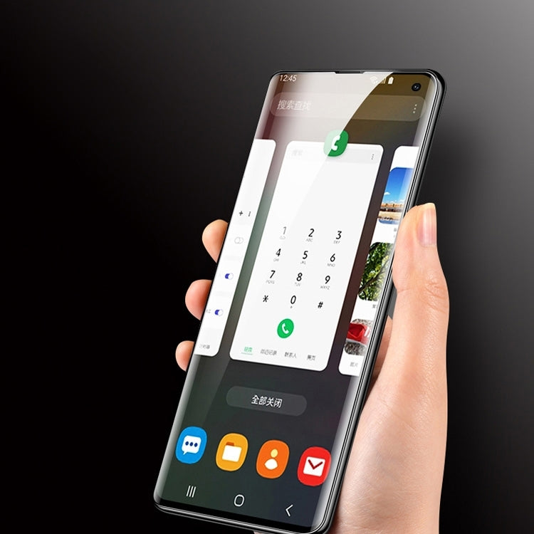 UV Liquid Curved Full Glue Tempered Glass for Galaxy S10 Plus, Support Fingerprint Unlock