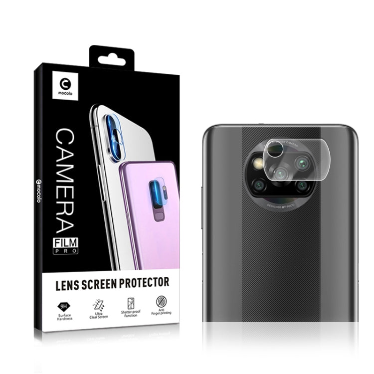 mocolo 0.15mm 9H 2.5D Round Edge Rear Camera Lens Tempered Glass Film for Xiaomi POCO X3 NFC