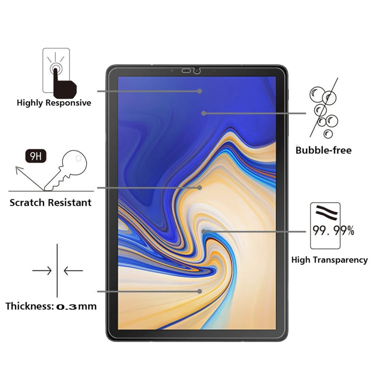 0.26mm 9H Surface Hardness Explosion-proof Tempered Glass Film for Galaxy Tab S4 10.5