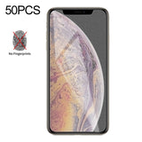 For iPhone XS Max / iPhone 11 Pro Max 50pcs Matte Frosted Tempered Glass Film, No Retail Package