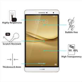 7 inch Universal 0.4mm 9H Surface Hardness Tempered Glass Screen Protector
