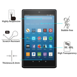 0.3mm 9H Full Screen Tempered Glass Film for Amazon Kindle  Fire HD 8 2016