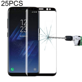 25 PCS For Galaxy S8 Plus / G955 0.26mm 9H Surface Hardness 3D Curved Silk-screen Fully Adhesive Fully Adhesive Full Screen Tempered Glass Screen Protector