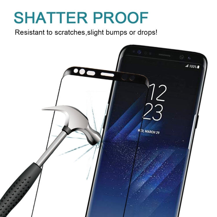 25 PCS For Galaxy S8 Plus / G955 0.26mm 9H Surface Hardness 3D Curved Silk-screen Fully Adhesive Fully Adhesive Full Screen Tempered Glass Screen Protector
