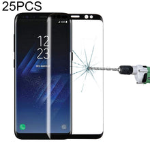 Load image into Gallery viewer, 25 PCS For Galaxy S8 Plus / G9550 0.3mm 9H Surface Hardness 3D Curved Silk-screen Full Screen Tempered Glass Screen Protector