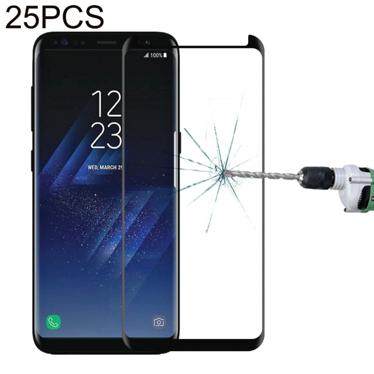 25 PCS For Galaxy S8 Plus / G955 0.26mm 9H Surface Hardness 3D Explosion-proof Non-full Edge Glue Screen Curved Case Friendly Tempered Glass Film
