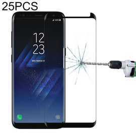 25 PCS For Galaxy S8 Plus / G955 0.26mm 9H Surface Hardness 3D Explosion-proof Non-full Edge Glue Screen Curved Case Friendly Tempered Glass Film