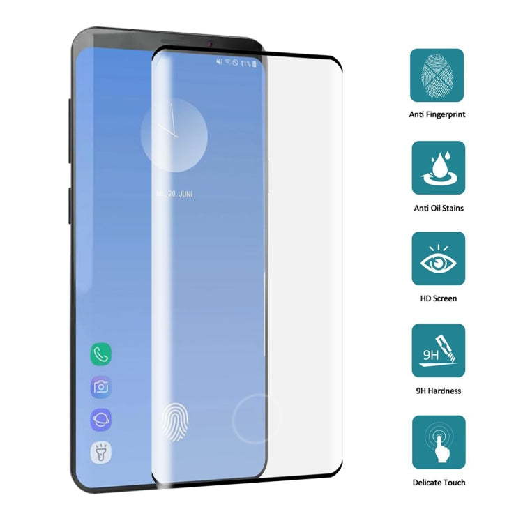 25 PCS For Galaxy S10 Plus 0.3mm 9H 3D Full Screen Tempered Glass Film, Screen Fingerprint Unlocking is Supported