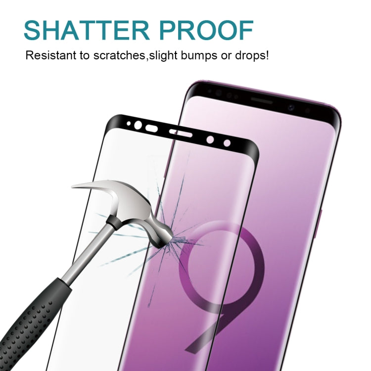 25 PCS For Galaxy Note9 0.3mm 9H Surface Hardness 3D Curved Edge Full Screen Tempered Glass Film