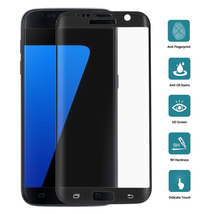 25 PCS For Galaxy S7 Edge / G935 0.26mm 9H Surface Hardness 3D Explosion-proof Colorized Silk-screen Tempered Glass Full Screen Film