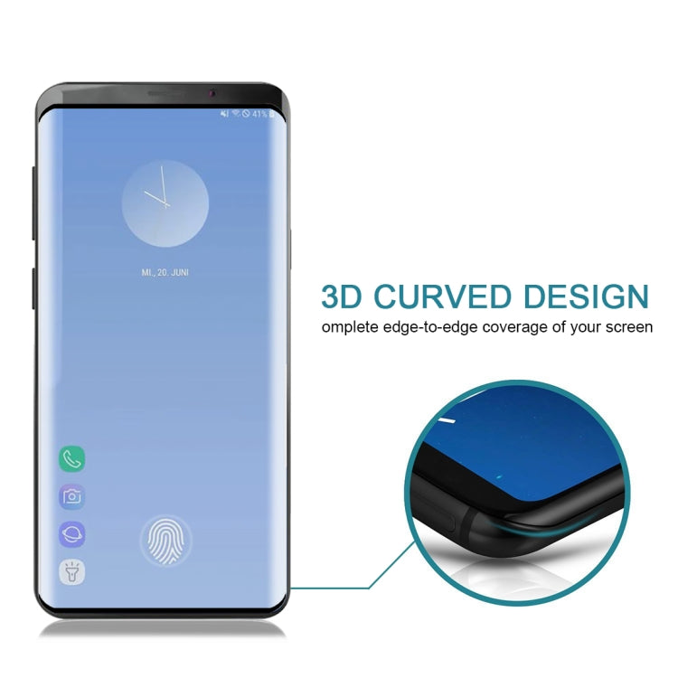 0.3mm 9H 3D Full Screen Tempered Glass Film for Galaxy S10, Screen Fingerprint Unlocking is Supported