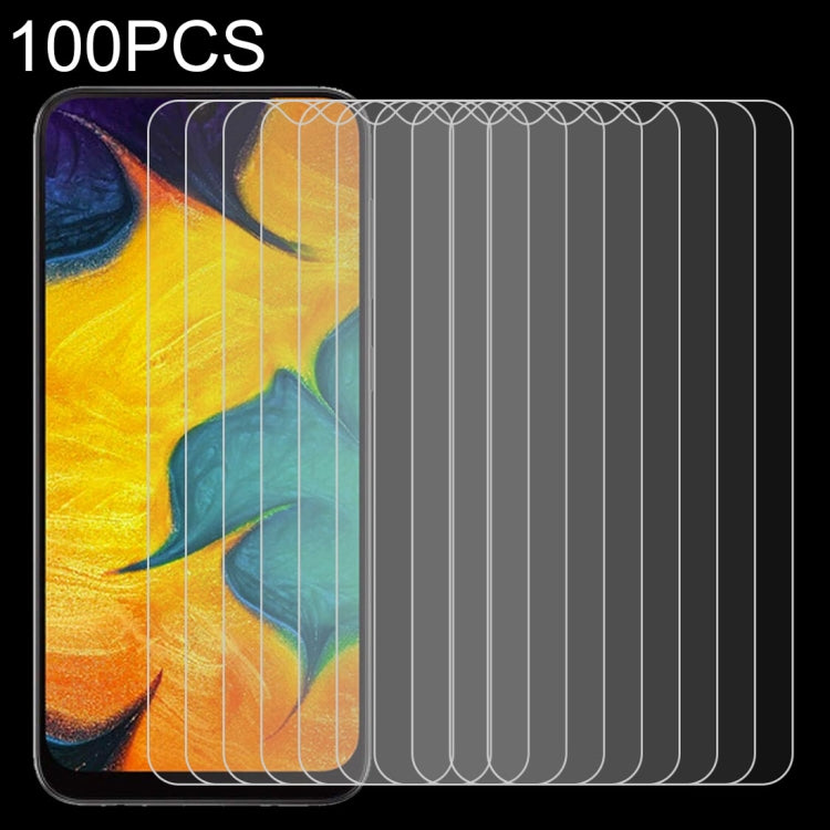 100 PCS 0.26mm 9H 2.5D Tempered Glass Film for Galaxy A30 / A30 JP