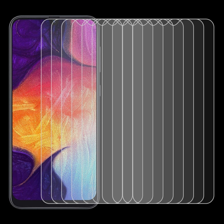10 PCS 0.26mm 9H 2.5D Tempered Glass Film for Galaxy A50