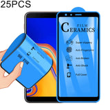 25 PCS 2.5D Full Glue Full Cover Ceramics Film for Galaxy J4 Plus / J6 Plus