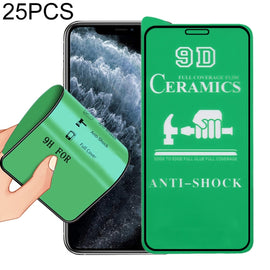 For iPhone 11 Pro / XS / X 25pcs 2.5D Full Glue Full Cover Ceramics Film