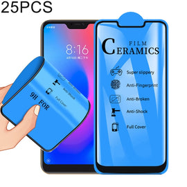 25 PCS 2.5D Full Glue Full Cover Ceramics Film for Xiaomi Redmi 6 Pro / Mi A2 Lite
