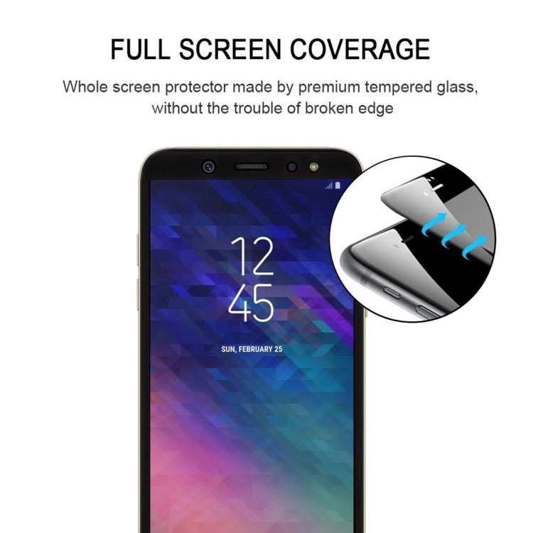 Full Glue Full Cover Screen Protector Tempered Glass film for Galaxy A6+ (2018)